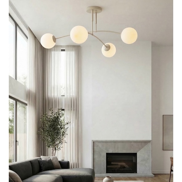 Lampa sufitowa PREGOS 4 MOKKA OPAL - Emibig