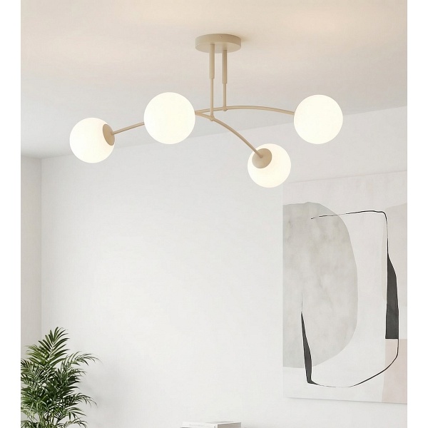 Lampa sufitowa PREGOS 4 MOKKA OPAL - Emibig
