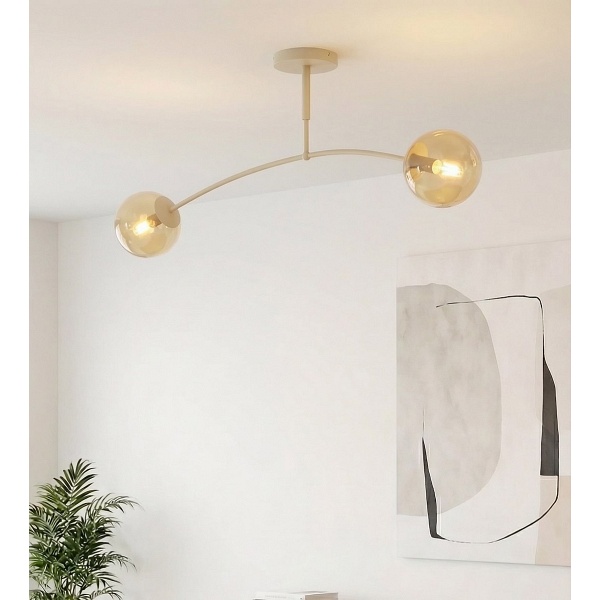 Lampa sufitowa PREGOS 2 MOKKA MIODOWY - Emibig