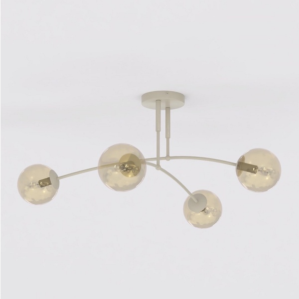 Lampa sufitowa PREGOS 4 MOKKA MIODOWY - Emibig