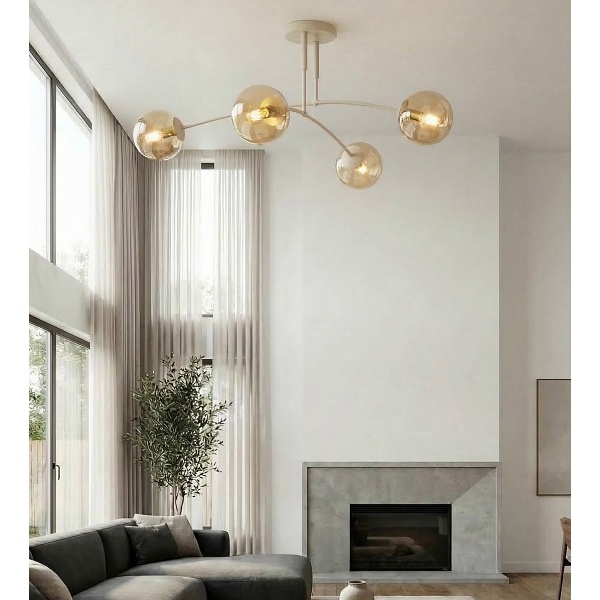 Lampa sufitowa PREGOS 4 MOKKA MIODOWY - Emibig