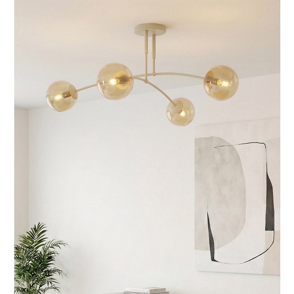 Lampa sufitowa PREGOS 4 MOKKA MIODOWY - Emibig