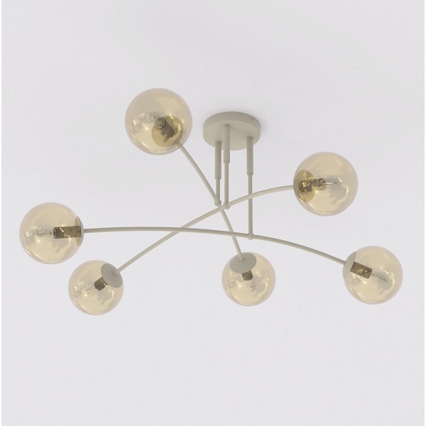 Lampa sufitowa PREGOS 6 MOKKA MIODOWY - Emibig