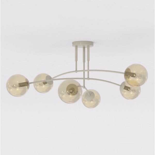 Lampa sufitowa PREGOS 6 MOKKA MIODOWY - Emibig