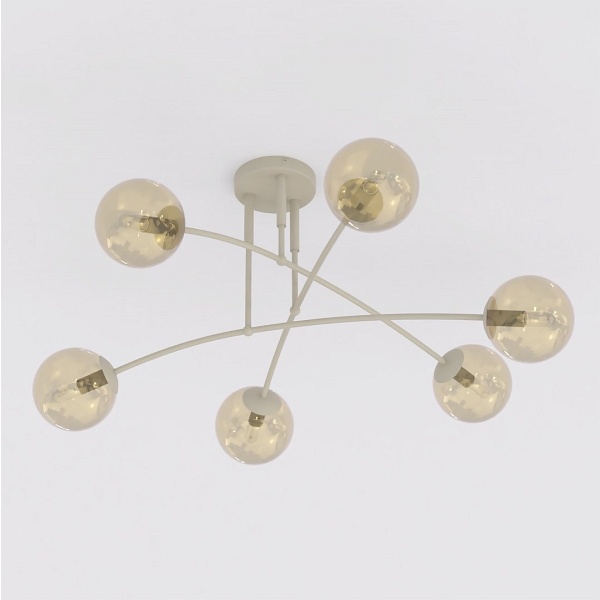 Lampa sufitowa PREGOS 6 MOKKA MIODOWY - Emibig