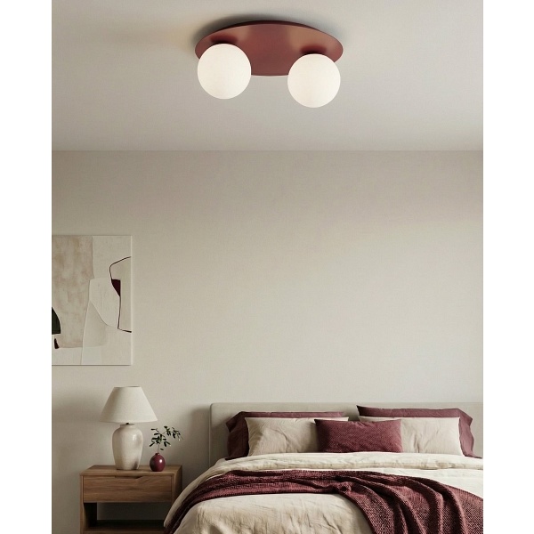 Lampa sufitowa SOLAR 2 BURGUNDY OPAL - Emibig