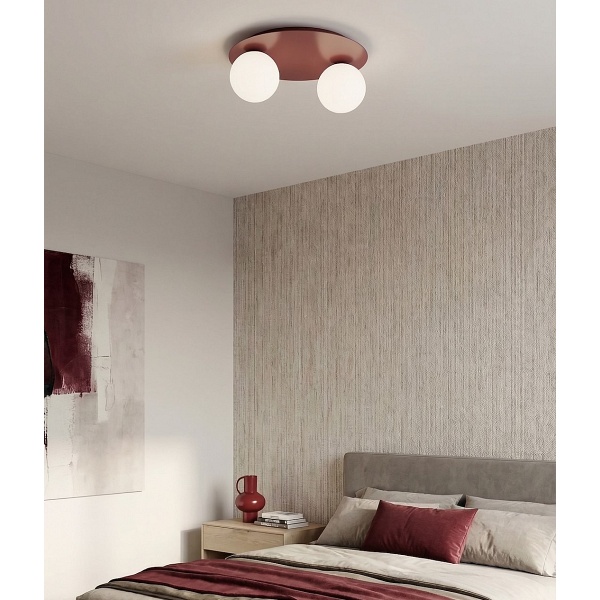 Lampa sufitowa SOLAR 2 BURGUNDY OPAL - Emibig