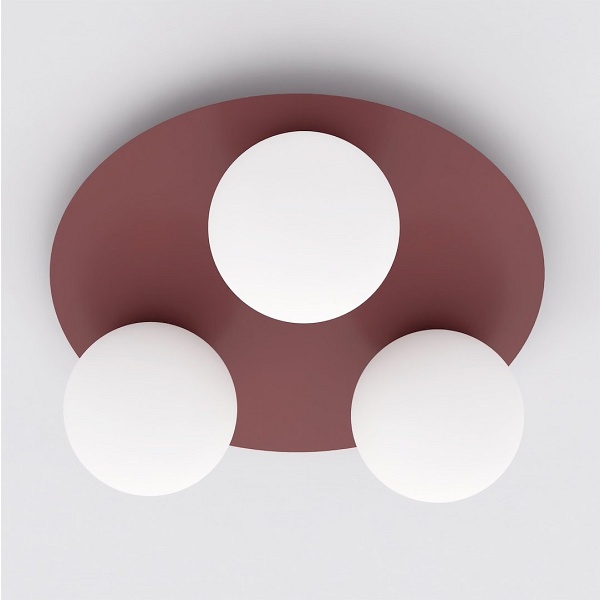 Lampa sufitowa SOLAR 3 BURGUNDY OPAL - Emibig