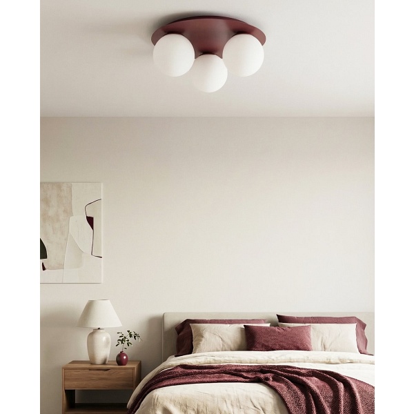 Lampa sufitowa SOLAR 3 BURGUNDY OPAL - Emibig