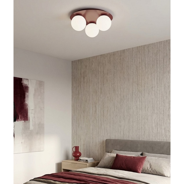 Lampa sufitowa SOLAR 3 BURGUNDY OPAL - Emibig