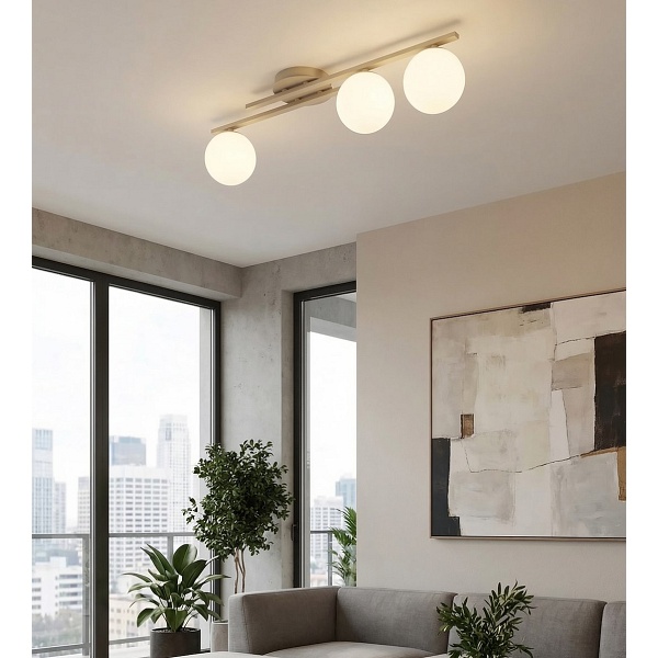 Lampa sufitowa KAIRO 3 MOKKA OPAL - Emibig