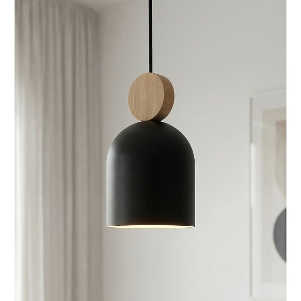 Lampa wisząca MESI 1 BLACK - Emibig
