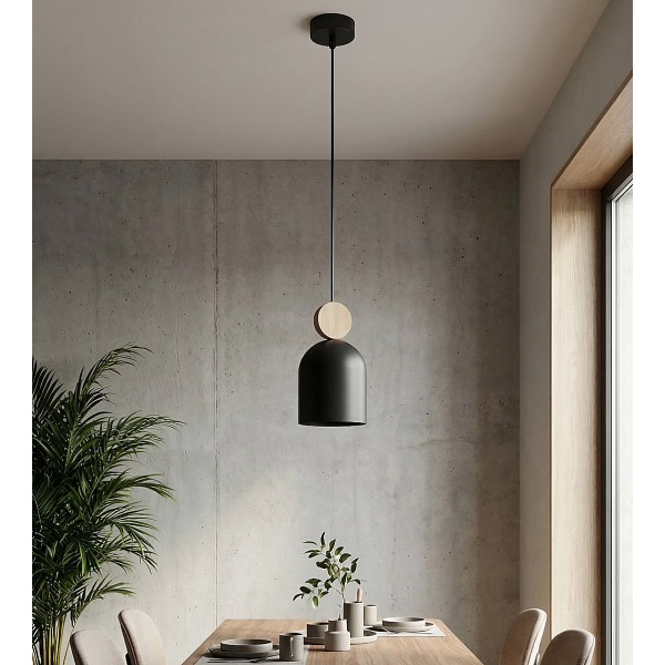 Lampa wisząca MESI 1 BLACK - Emibig
