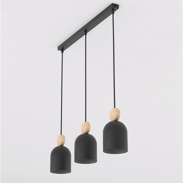 Lampa wisząca MESI 3 BLACK - Emibig