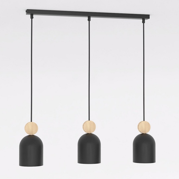Lampa wisząca MESI 3 BLACK - Emibig