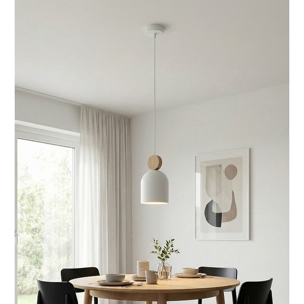 Lampa wisząca MESI 1 WHITE - Emibig