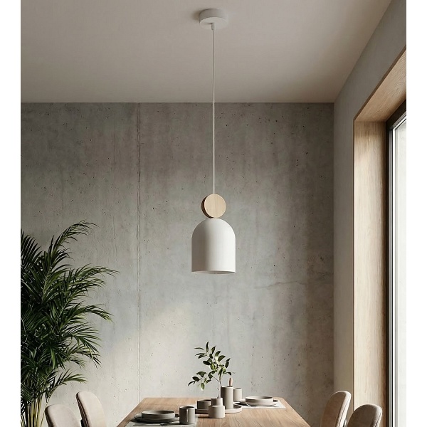 Lampa wisząca MESI 1 WHITE - Emibig