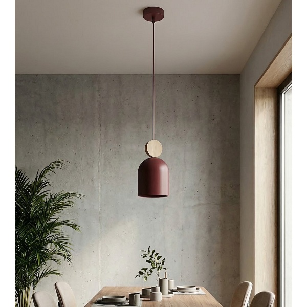 Lampa wisząca MESI 1 BURGUNDY - Emibig