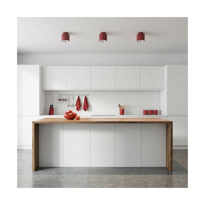 Lampa sufitowa NANO 1 BURGUNDY - Emibig