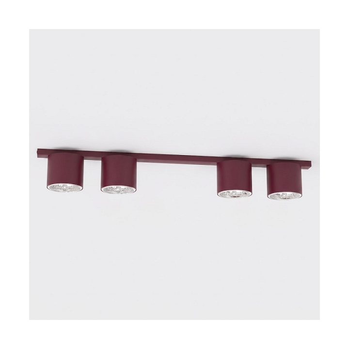 Lampa sufitowa NANO 4 BURGUNDY - Emibig