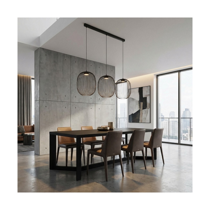 Lampa wisząca MANTRA 3 BLACK - Emibig