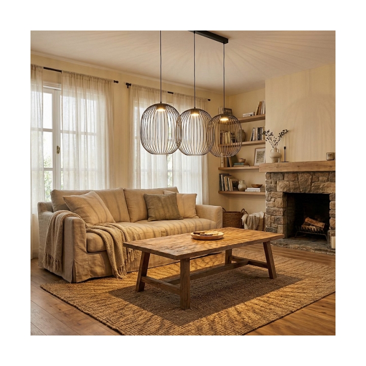 Lampa wisząca MANTRA 3 BLACK - Emibig