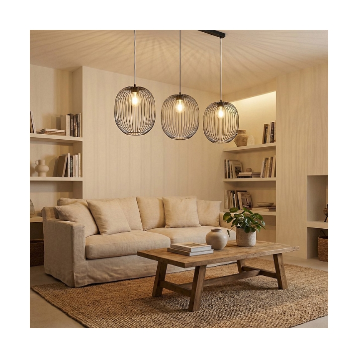 Lampa wisząca MANTRA 3 BLACK - Emibig