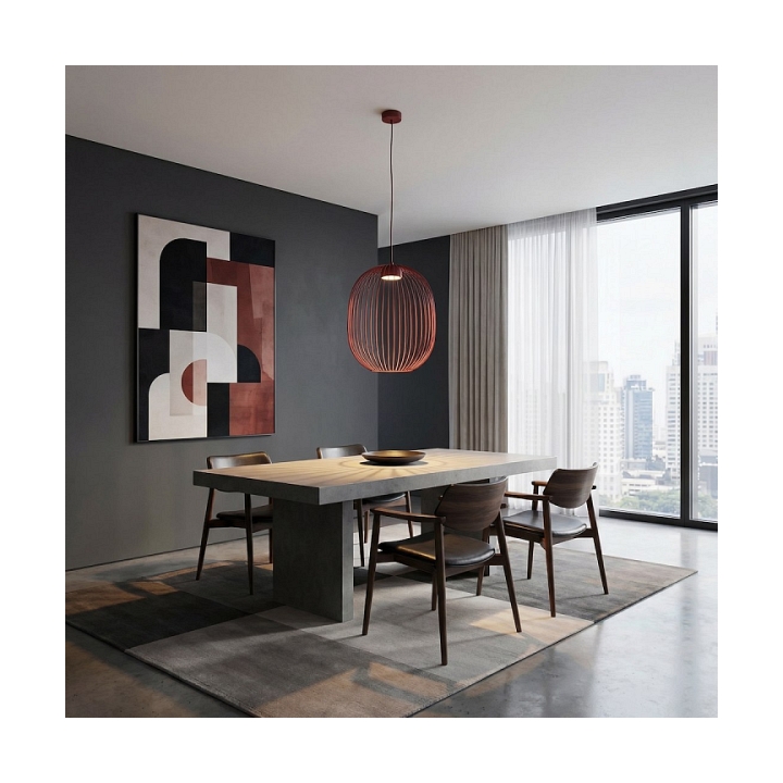 Lampa wisząca MANTRA 1 BURGUNDY - Emibig
