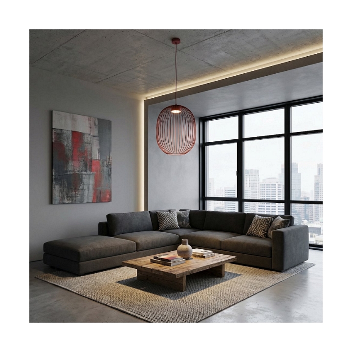 Lampa wisząca MANTRA 1 BURGUNDY - Emibig