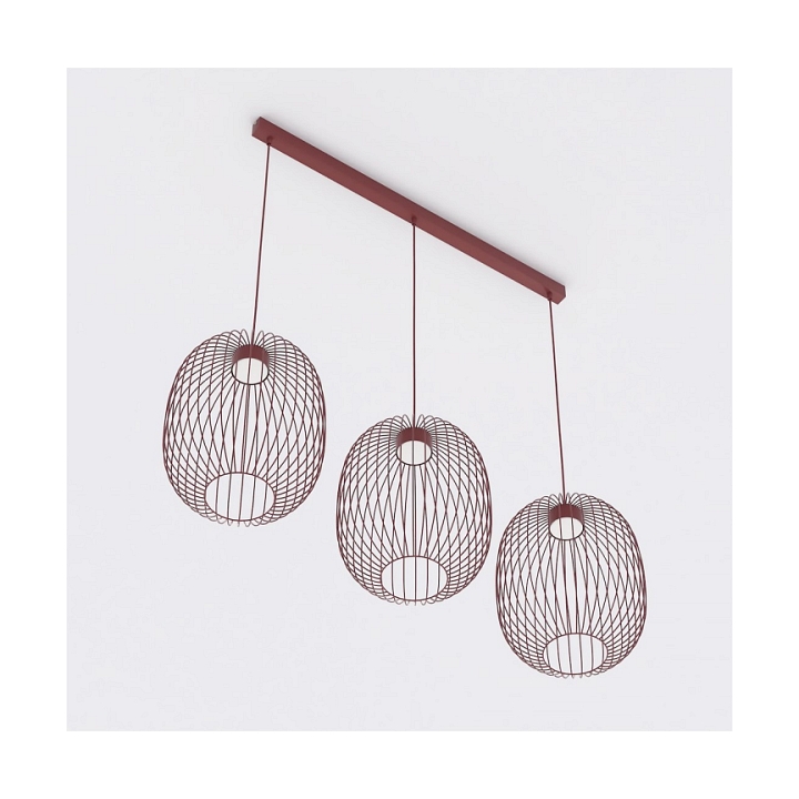 Lampa wisząca MANTRA 3 BURGUNDY - Emibig
