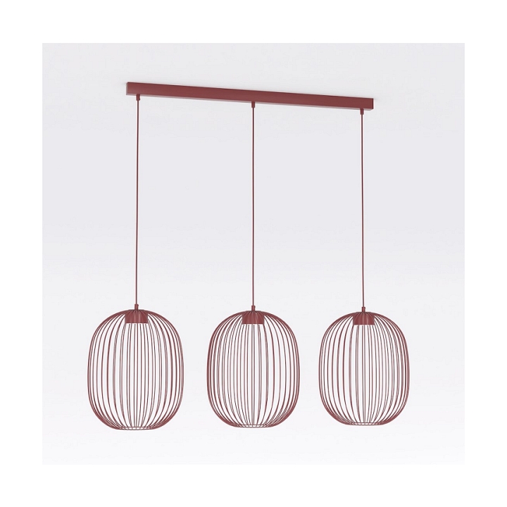 Lampa wisząca MANTRA 3 BURGUNDY - Emibig