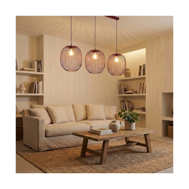 Lampa wisząca MANTRA 3 BURGUNDY - Emibig
