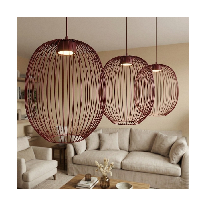 Lampa wisząca MANTRA 3 BURGUNDY - Emibig