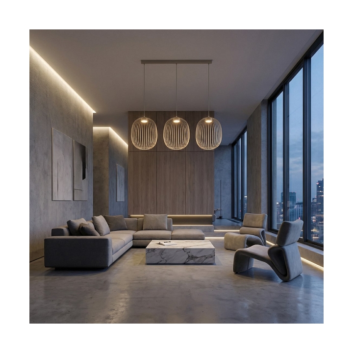 Lampa wisząca MANTRA 3 MOKKA - Emibig
