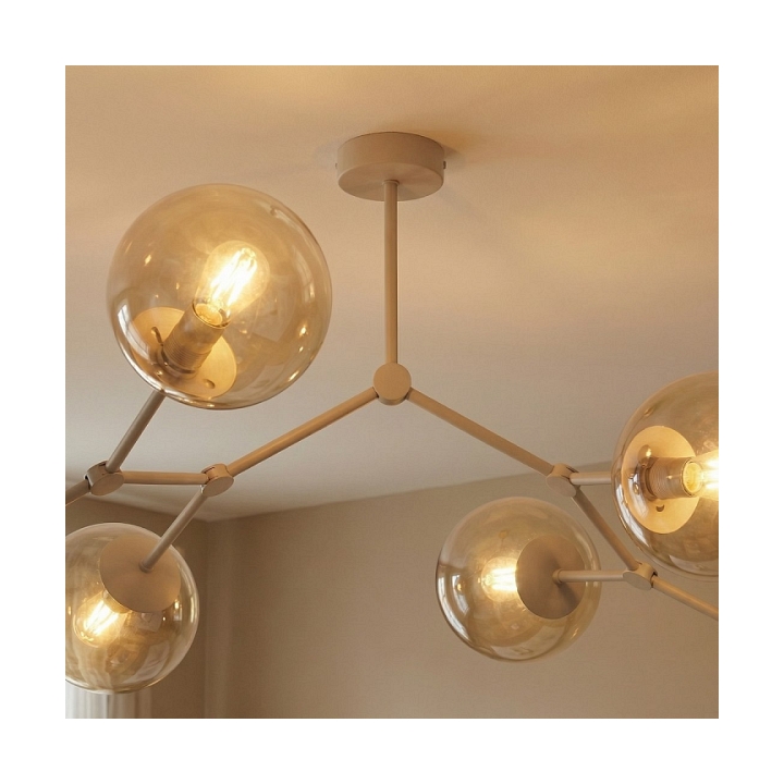 Lampa sufitowa SPACE 4 MOKKA AMBER - Emibig