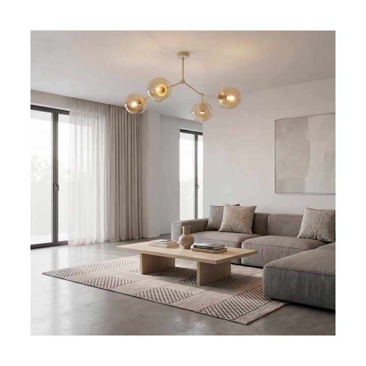 Lampa sufitowa SPACE 4 MOKKA AMBER - Emibig