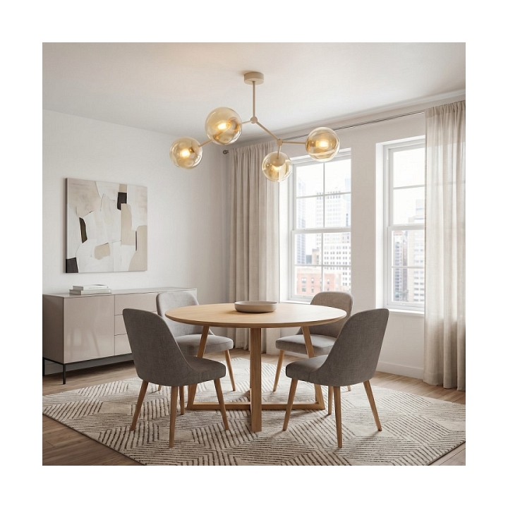 Lampa sufitowa SPACE 4 MOKKA AMBER - Emibig