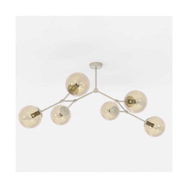 Lampa sufitowa SPACE 6 MOKKA AMBER - Emibig