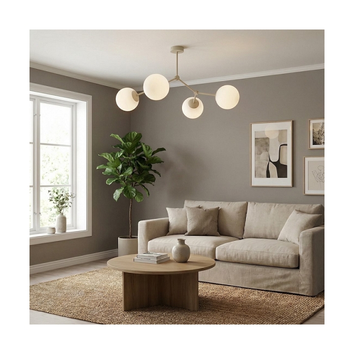 Lampa sufitowa SPACE 4 MOKKA OPAL - Emibig