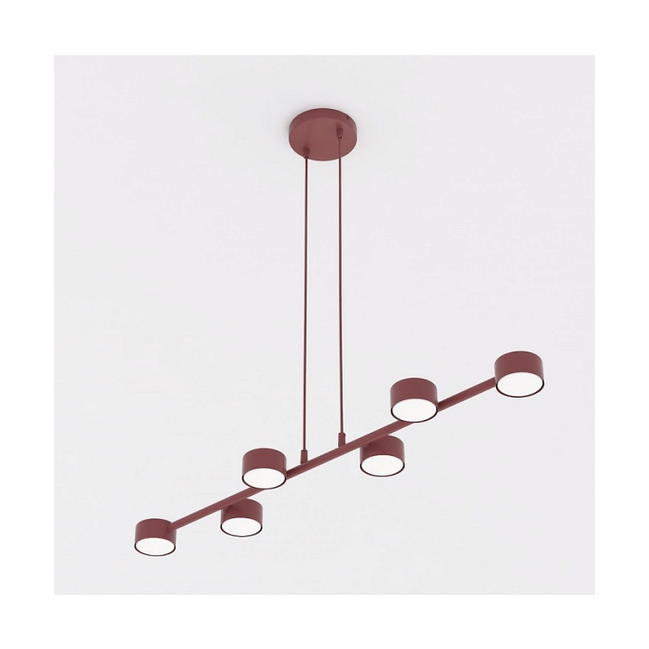 Lampa wisząca MEGARA 6 BURGUNDY - Emibig