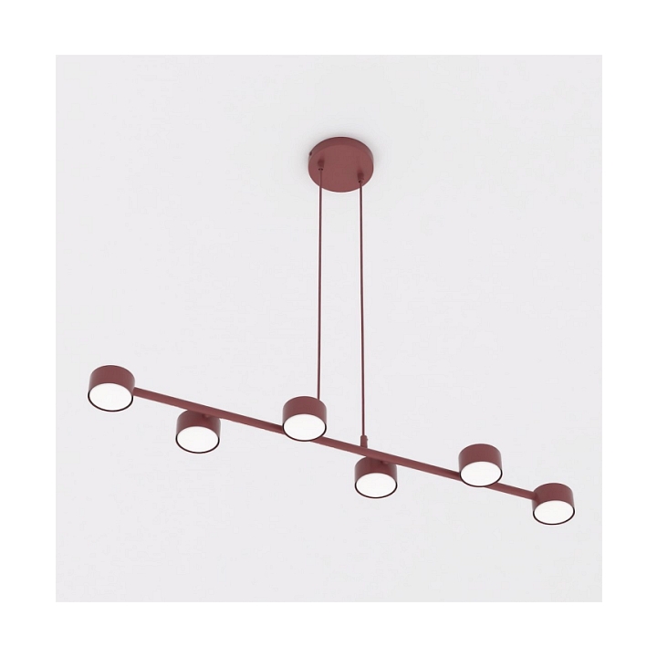 Lampa wisząca MEGARA 6 BURGUNDY - Emibig
