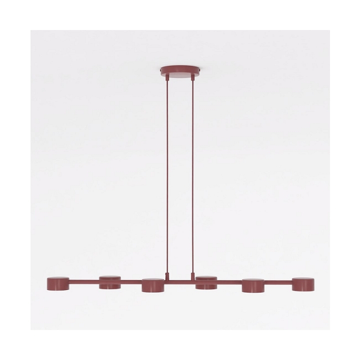 Lampa wisząca MEGARA 6 BURGUNDY - Emibig