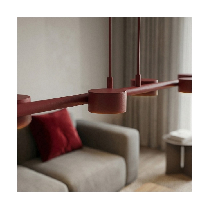 Lampa wisząca MEGARA 6 BURGUNDY - Emibig