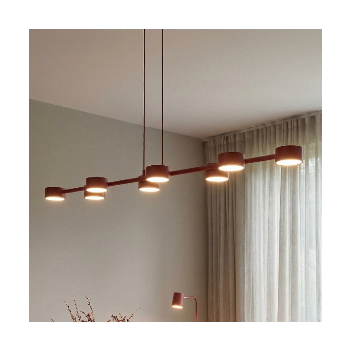 Lampa wisząca MEGARA 8 BURGUNDY - Emibig