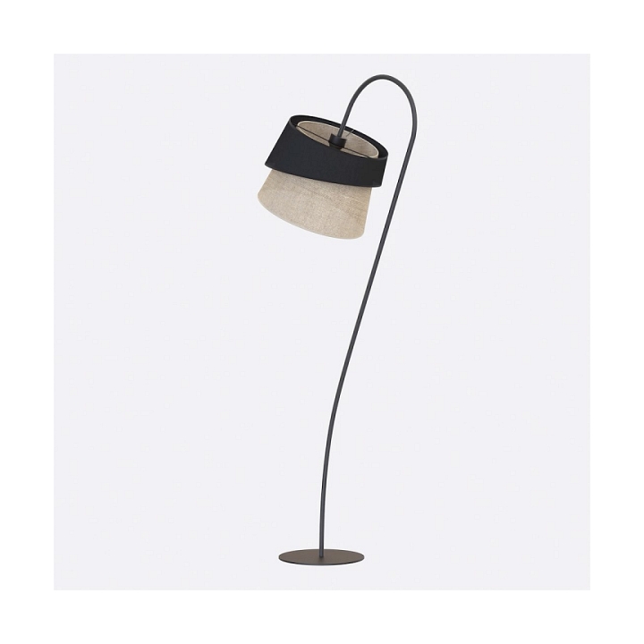 Lampa podłogowa CANVA LP1 BLACK NATURAL - Emibig