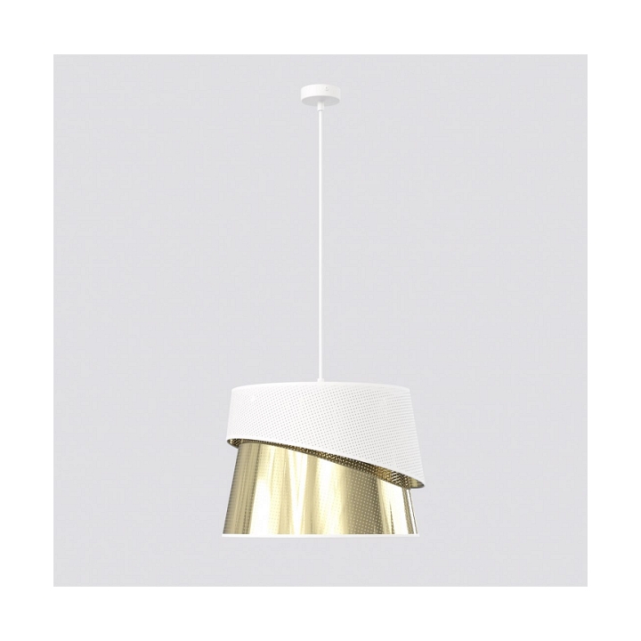 Lampa wisząca CANVA 1 WHITE GOLD - Emibig