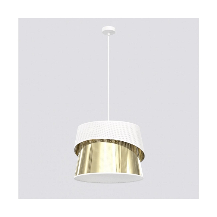 Lampa wisząca CANVA 1 WHITE GOLD - Emibig