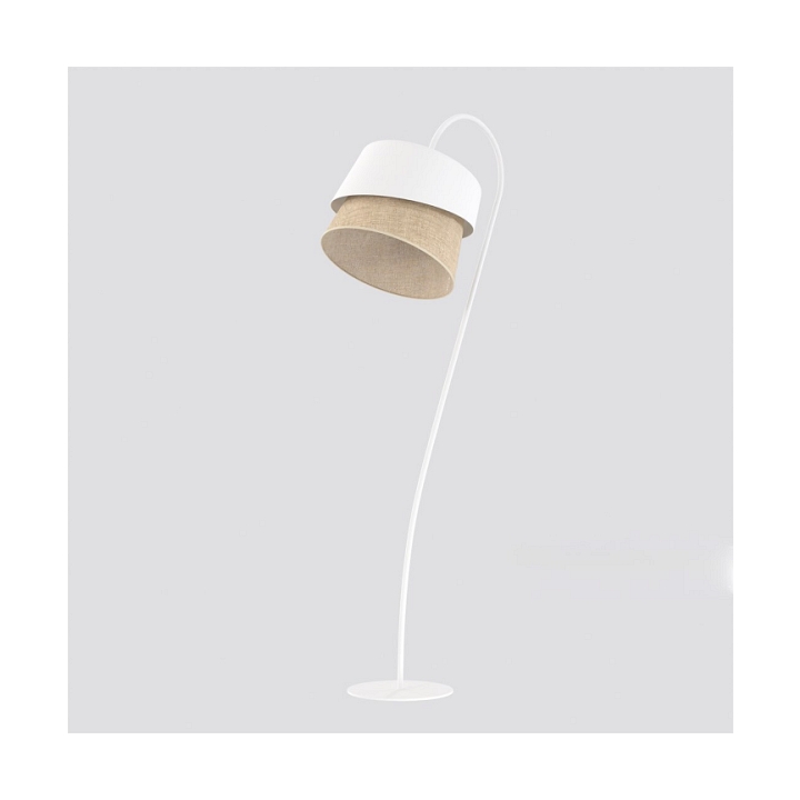 Lampa podłogowa CANVA LP1 WHITE NATURAL - Emibig