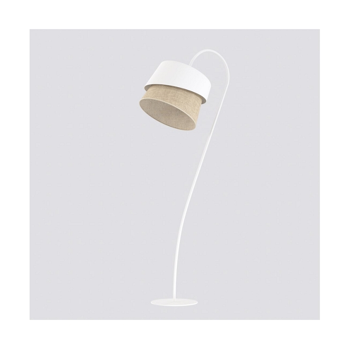 Lampa podłogowa CANVA LP1 WHITE NATURAL - Emibig