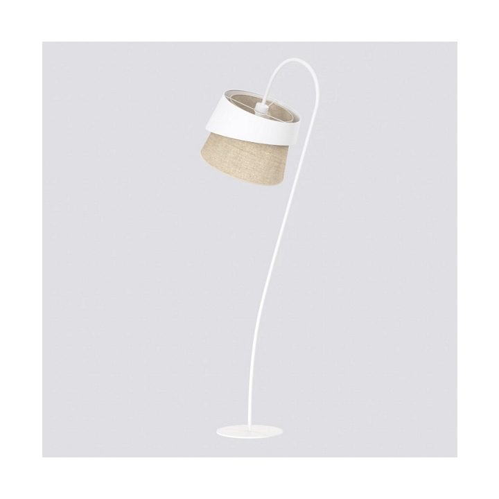 Lampa podłogowa CANVA LP1 WHITE NATURAL - Emibig